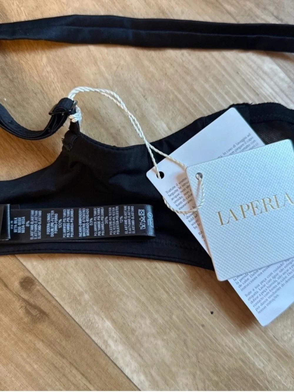LaPerla Vintage Original Bologna Black Floral Lace Underwire Bra with Sheer Cups - Picture 7 of 11